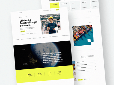 Shipping website concept clean design figma ui web design
