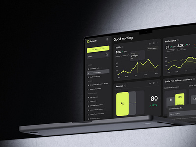 Spherule Dashboard - Marketing Analytics charts clean dashboard data data visualisation design desktop green interface marketing ui ux