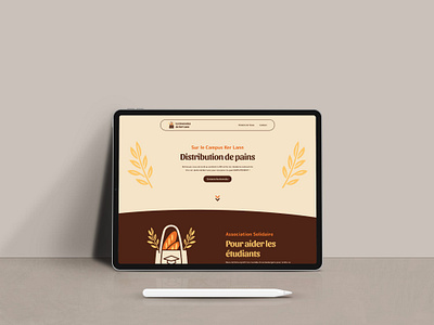 Informational Web Interface for a bread association association bakery branding bread design graphic design mockup oats ui design web design website