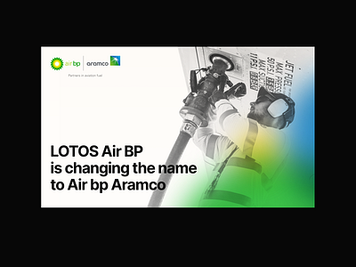 Air bp Aramco announcement page animation motion graphics ui