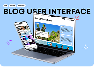 Blog User Interface blog design figma prototypyng research ui uiux user inerface ux webdesign website wireframing