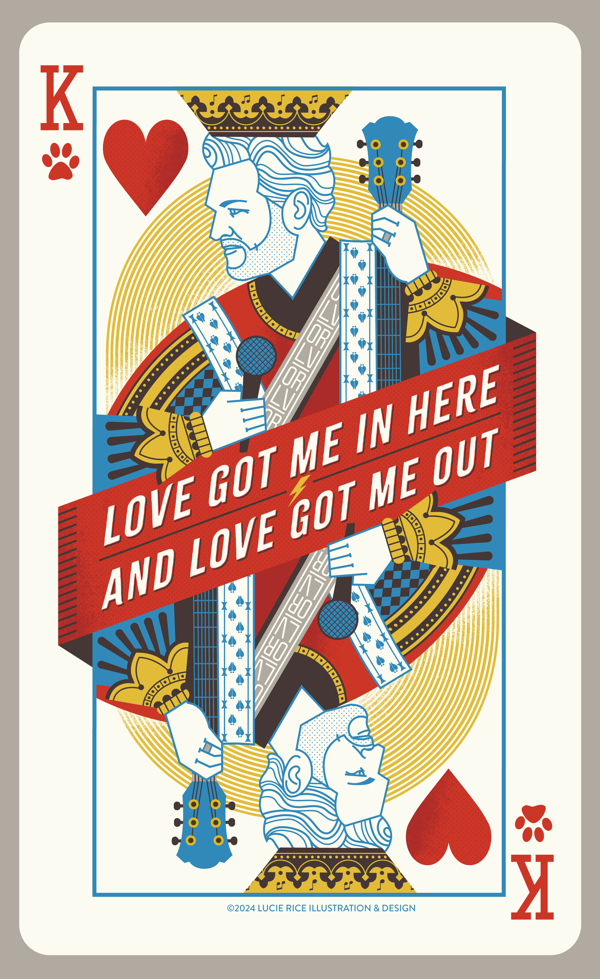 King Blake blake shelton concert country music las vegas mural mural design music ole red playing card