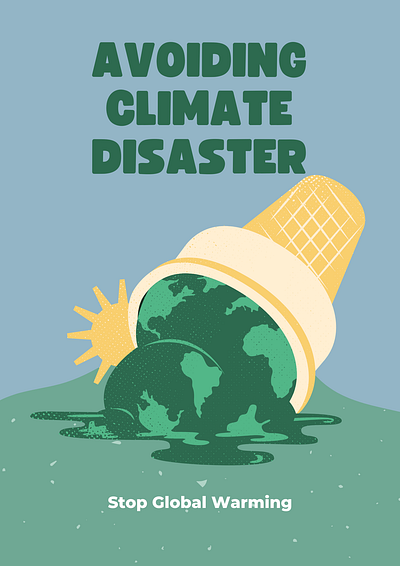 Climate Disaster - Stop Global Warming Poster branding climate color theory graphic design illustration
