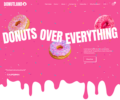 Donutland - Webflow Template branding concept ecommerce food and drink graphic design template web development webflow website website design