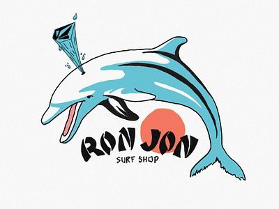 Volcom + Ron Jon branding graphic design illustration procreate t shirt design