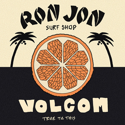Volcom + Ron Jon graphic design logo merch design ron jon t shirt design volcom