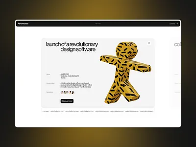 Events list 3d cards carousel event events graphic design layout list minimalistic row speakers ui webinars