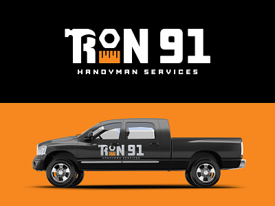 Ron 91 branding design handyman logo small business