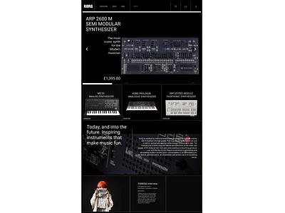 Korg web design