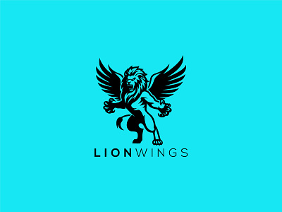 Lion Logo animal beast creature fantasy fire fly fire lion gaming logo history husky illustration lion beast lion head lion logo lion wing lion wings powerfull powerpoint strength wing lion wings lion