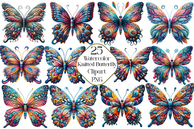 Watercolor Knitted Butterfly PNG Clipart friendship