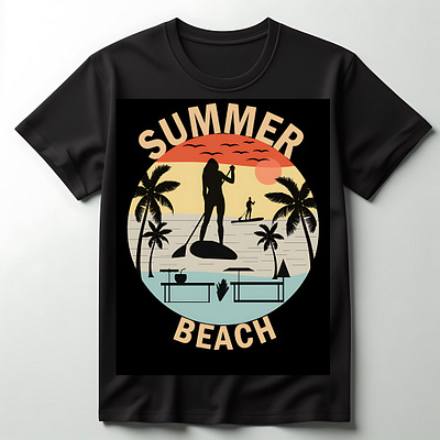 Beach T-Shirt Design (Outdoor) beach beach t shirt beach t shirt design design graphic design illustration outdoor t shirt outdoor t shirt design summer t shirt summer t shirt design t shirt t shirt design