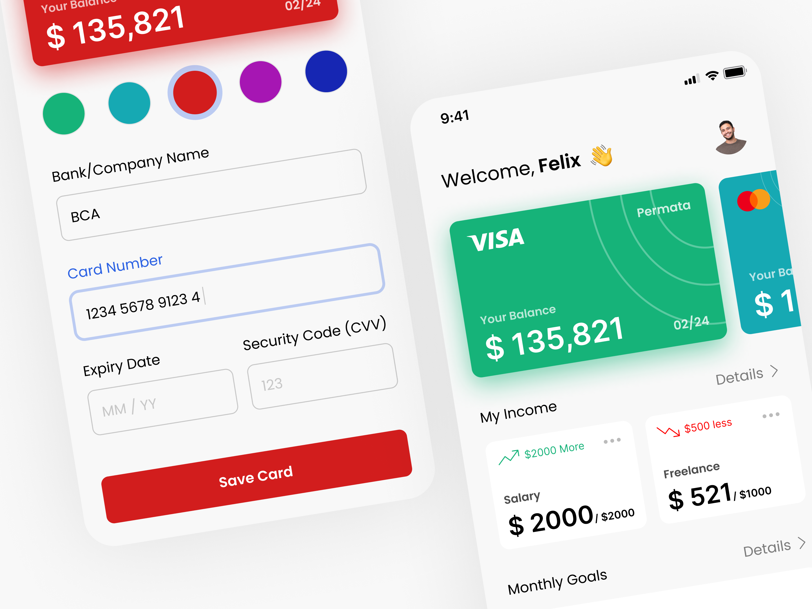 Personal Finance App - UI Exploration app application design finance app mobile product design project tech ui ux