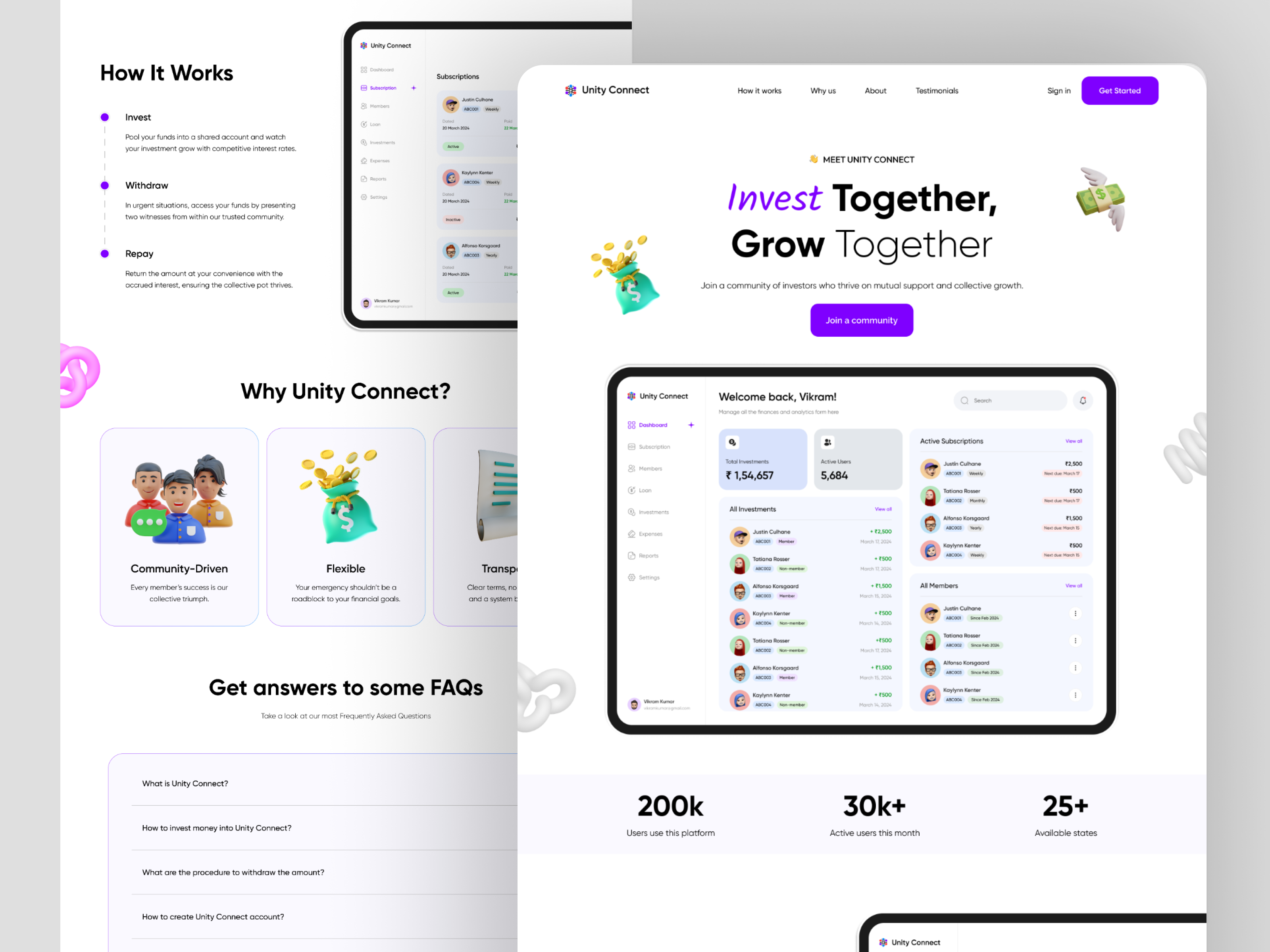 Unity Connect - B2B SaaS Landing Page b2b dailyui design figma landing page design product design saas saas landing page ui ui design ux web design
