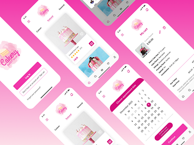 Cakery cake app design food and beverage hospitality ui