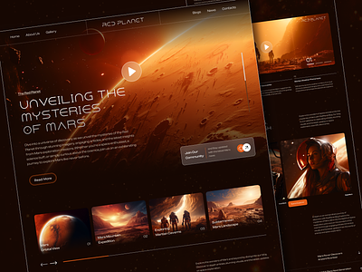 Explore Mars - web design astrobiology astronauts cosmicwonders cosmos figma graphic design interstellar landing page mars midjourney mordern design nasa photography photoshop planetmars solarsystem space spacemission spacetravel web design