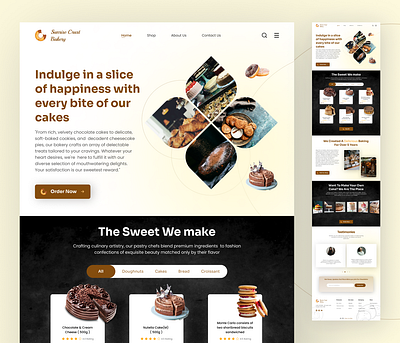 Sunrise crust - Landing Page design figma landingpage ui uiux userinterface ux webiste