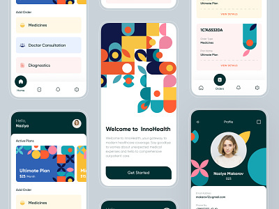 InnoHealth: Your Comprehensive Healthcare Solution! android animation app application branding design doctor health health insurance healthcare healthy lifestyle insurance insurance company ios life insurance medical mobile motion graphics ui ux