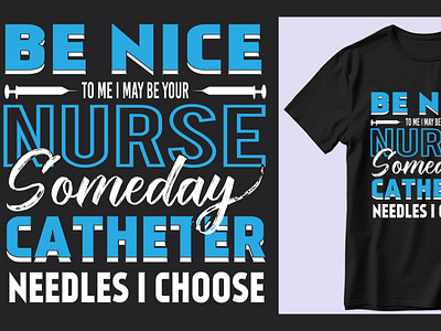 Nursing T-shirt Design design fishing hiking illustration modern mother nurse outdoor random typography