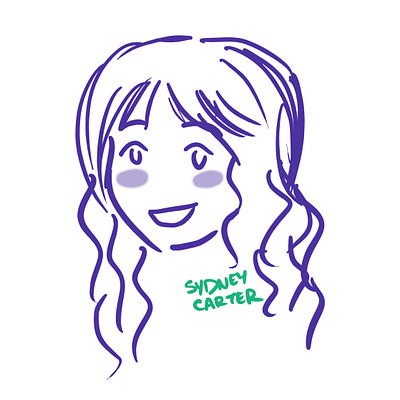 Digital Character - Girl Monochrome avatar character girl illustration personal personalbranding