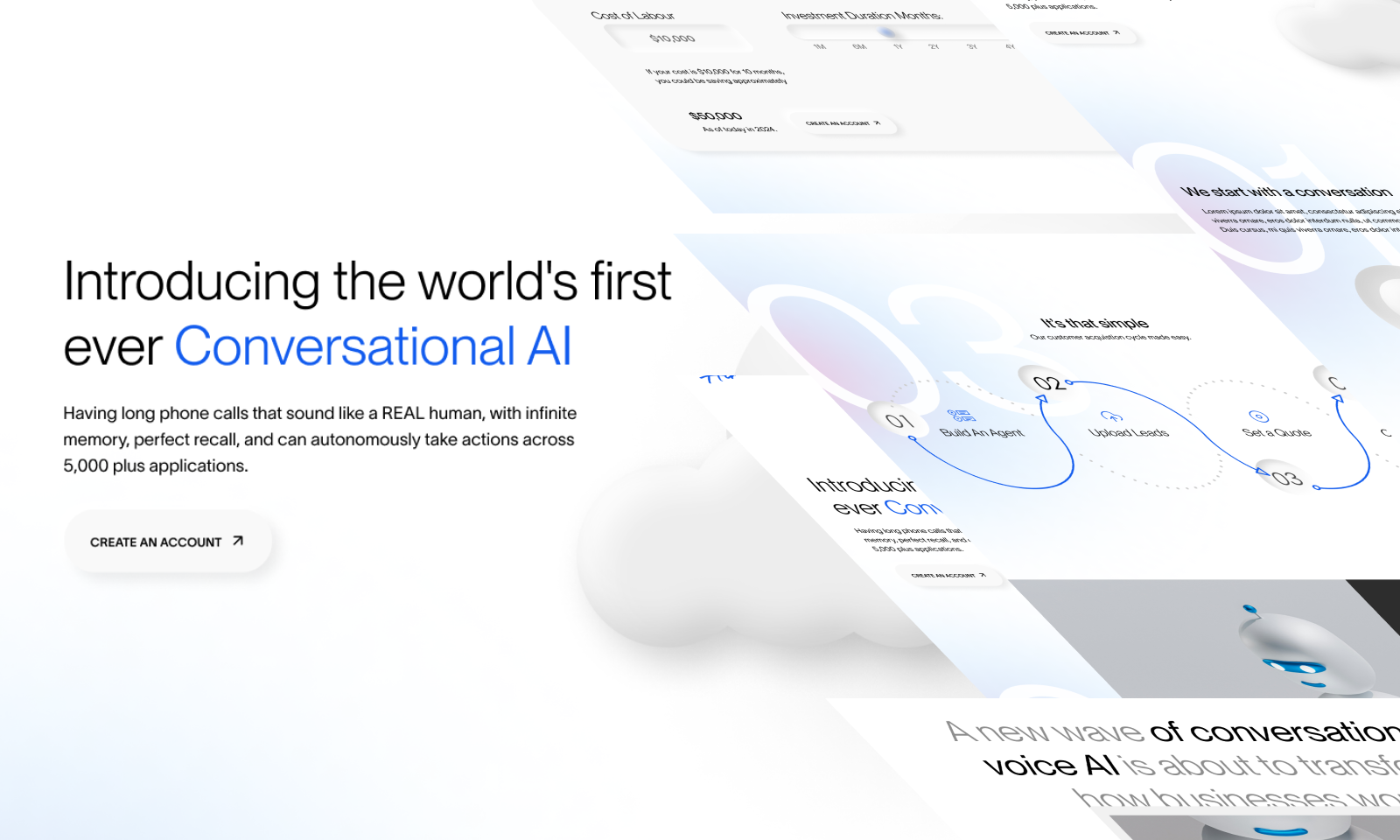 AI Landing Page Concept | 01 3d air air ai air.ai graphic design neumorphic design ui
