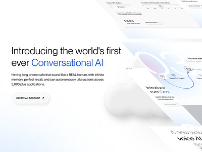 AI Landing Page Concept | 01 3d air air ai air.ai graphic design neumorphic design ui