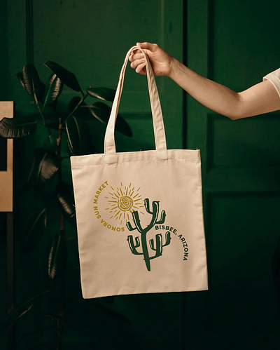 Sonora Sun Market Tote Bag branding