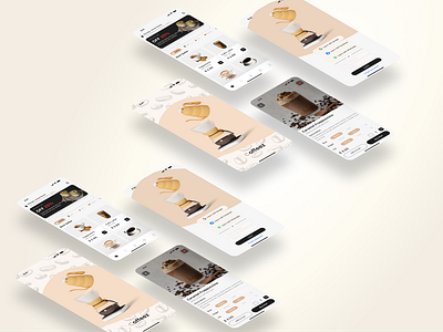 Coffeez - Coffee Mobile App beans brown cafe cappucino coffee coffeeshop delivery drink espresso interface latte mobile mobile app order product design ui ui design uiux ux ux design