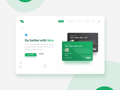 Vera: Credit Card Landing Page gr logo ui