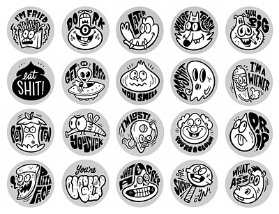 All Stickers applepencil illustration ipadpro procreate stickers stickersheets