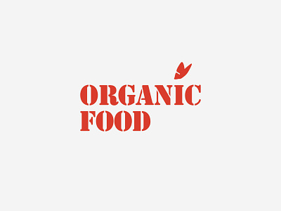 Organic Food Logo branding design graphic design illustration logo minimal typography vector