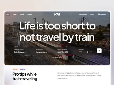 Indonesian Train Website Revamp branding design exploration figma minimal product design prototype rebranding revamp train ui ux web design website website design