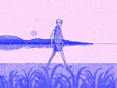 Dad Vibes animation florida illustration loop texture walk cycle