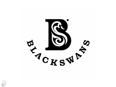 BLACKSWANS birds bletter brand bs letter logo monogram swan