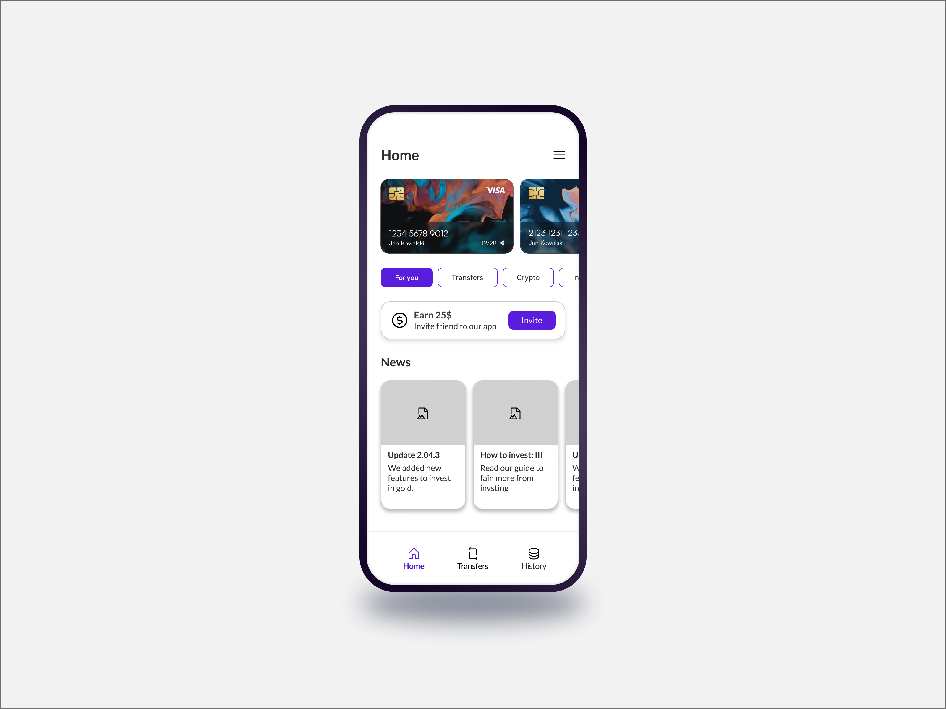 App carousel - credit cards dailyui design illustration mobile ui ui design uiux user interface