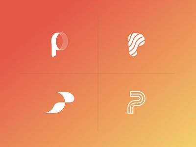 "P" Letterform Exploration art direction concepting letterform logo logo design
