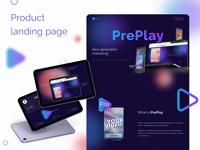 Product landing page concept clear design figma landing landing page product page ui uiux web design website