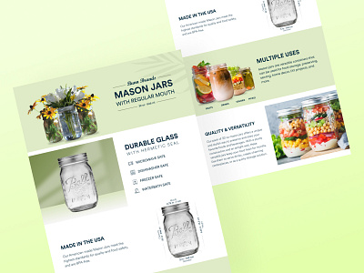 Amazon A+ Content-Mason Jars amazonapluscontent designinspiration foodstorage homegoods kitchenessentials kitchenorganization productdesign productphotography qualitycraftsmanship viraldesign