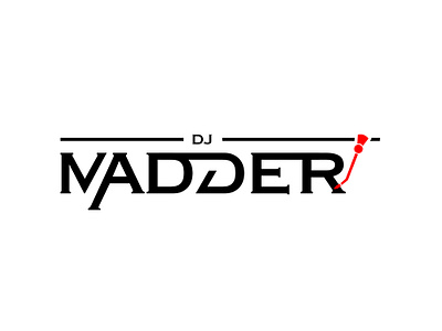 DJ MADDER LOGO app branding design dj logo graphic design illustration logo music music dj music logo typography ui ux vector vinyl