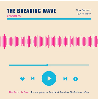 Social Media Post for "The Breaking Wave" Podcast brand design brand identity branding design graphic design illustration