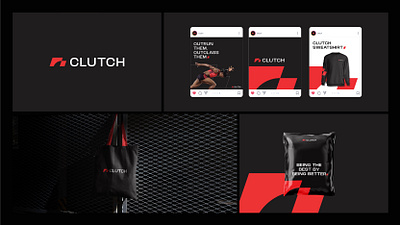 Clutch Sports Wear Logo Design athletic brand identity design branding branding design graphic design logo sports wear typography ui ux