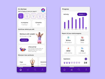 Training App - UI Design design mobile ui visual