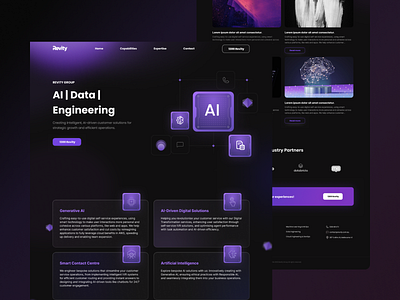 Website for Revity ai engineering agency agency design ui ux web design