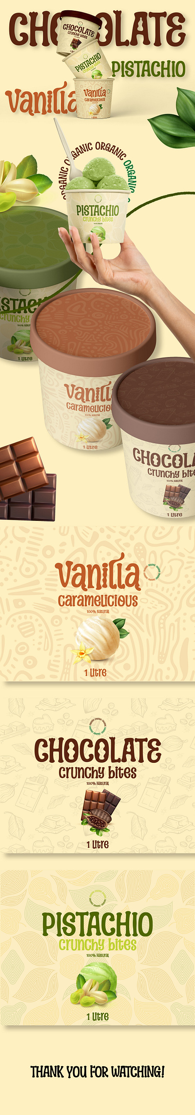 Ice Cream Cup - Label/ Packaging Design dessert