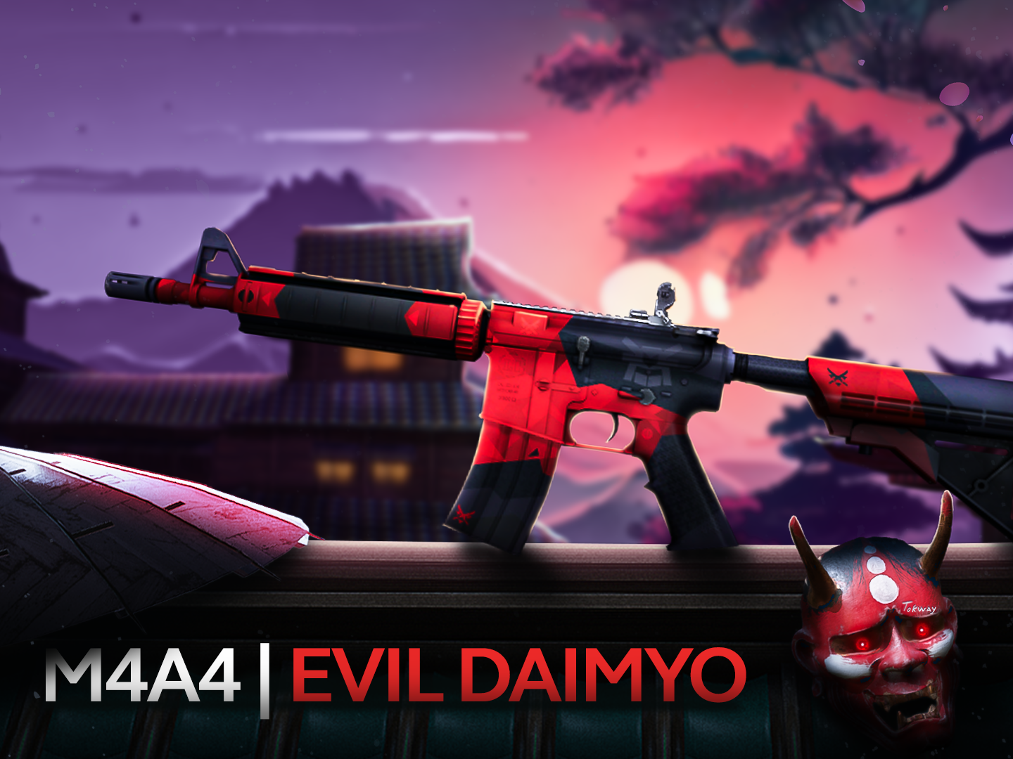 CS2 | M4A4 Evil Daimyo artwork by Yurii Tokway on Dribbble