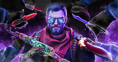 Counter-Strike poster "Nobody" cs2 cs:go ecommerce esport game art graphic design