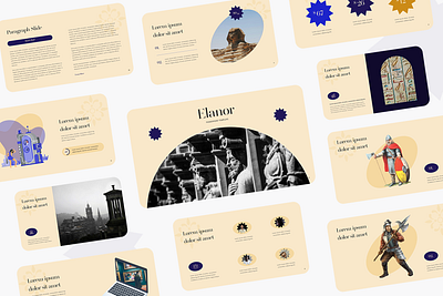 Introducing Elanor: Time Travel Through History! aesthetic beautiful bussiness dribbbledesign education graphic design history pitch pitchdeck powerpoint presentation slide