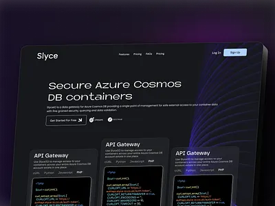 Slyce io Landing Page Mockup branding design design agency design service design subscription graphic design landing page trilogy trilogy studios ui unlimited designs web design web development website agency