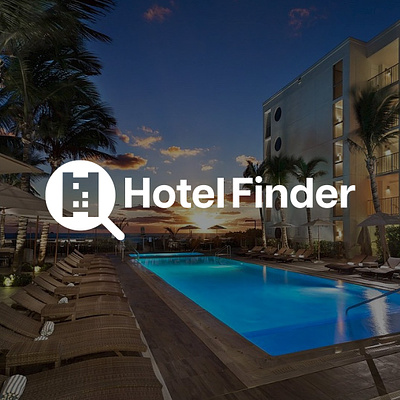 Hotel Finder App and Logo Concept branding design logo mobile app ui user interface design