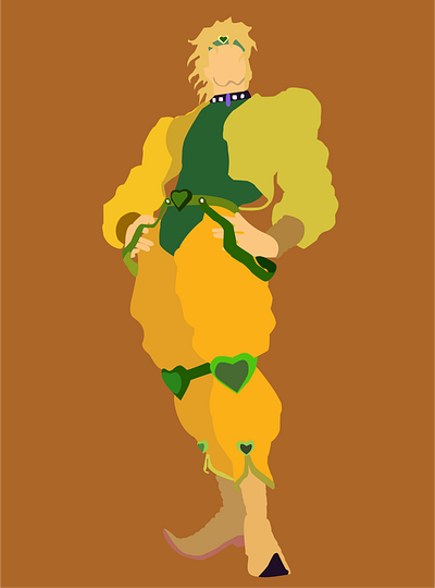 Dio Brando (Minimalist Test) design illustration jojo